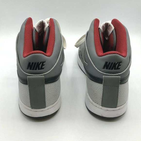 Nike Alphaballer Mid Sneaker Gray Red Basketball Men’s Shoe Size 10.5 487858-060 - Picture 6 of 12